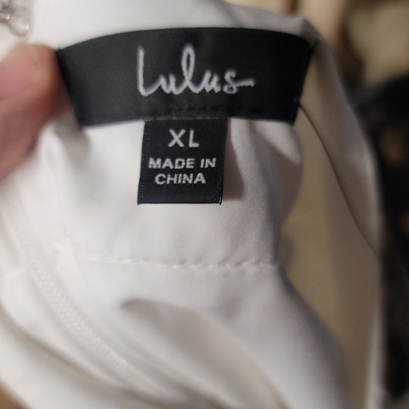 Lulus Touch of Elegance White Floral Burnout Halter Maxi Dress NWT Size XL 12/14 - Picture 9 of 14